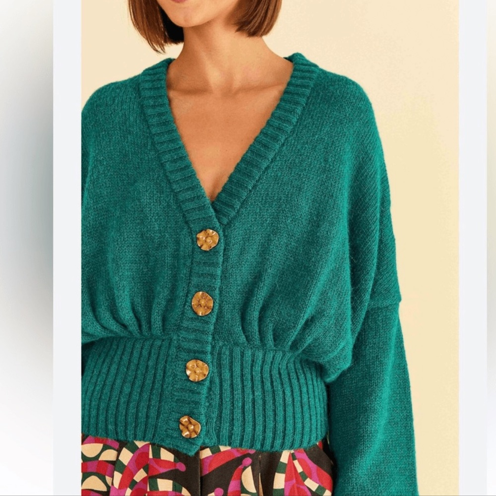 FARM Rio Emerald Button-Up Cardigan - Picture 2 of 4